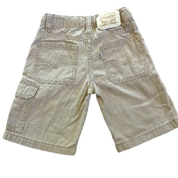 LEVI STRAUSS Beige Khaki Cargo Shorts Tan Boys 6 Regular - Picture 1 of 14